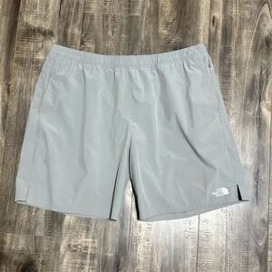 The North Face Men's Gray Chino Shorts 2XL Elastic Waist Summer Casual